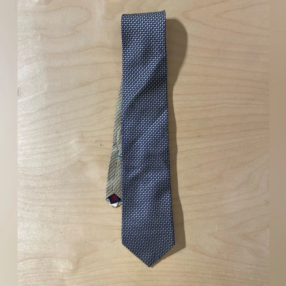 Tommy Hilfiger Navy and White Geometric Tie (OP)